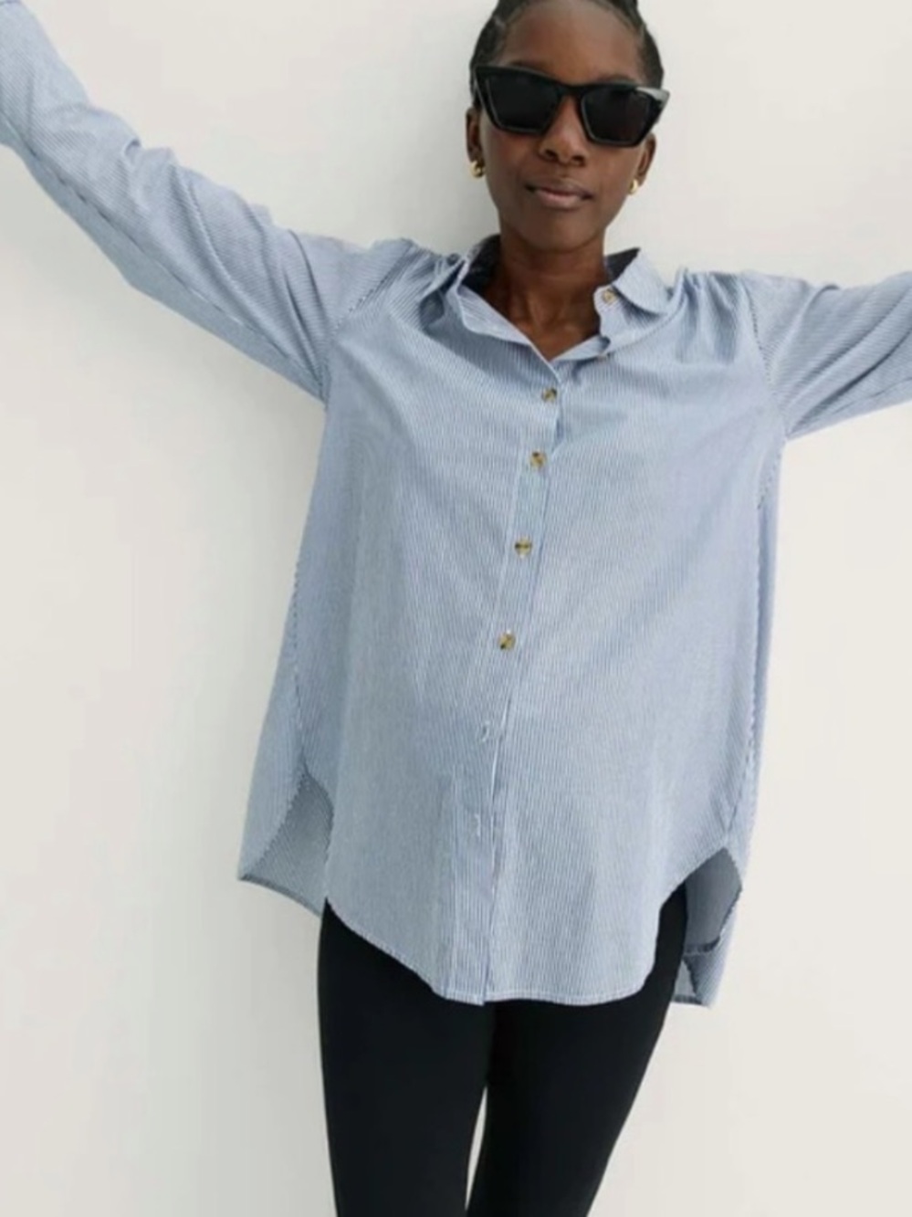 HATCH Classic Button Down Shirt in Blue